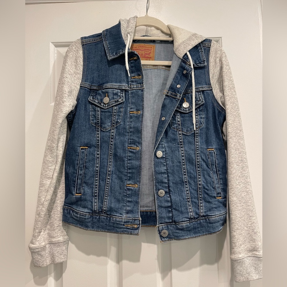 Levi’s jean jacket with hood